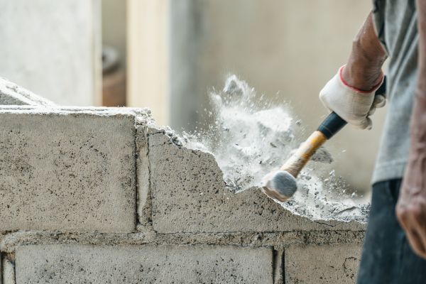 Block Wall Demolition in Evanston